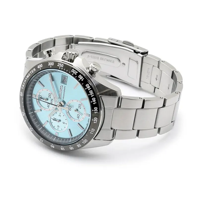 Seiko Spirit Chronograph Ice Blue Dial Men’s Watch- SBTR029